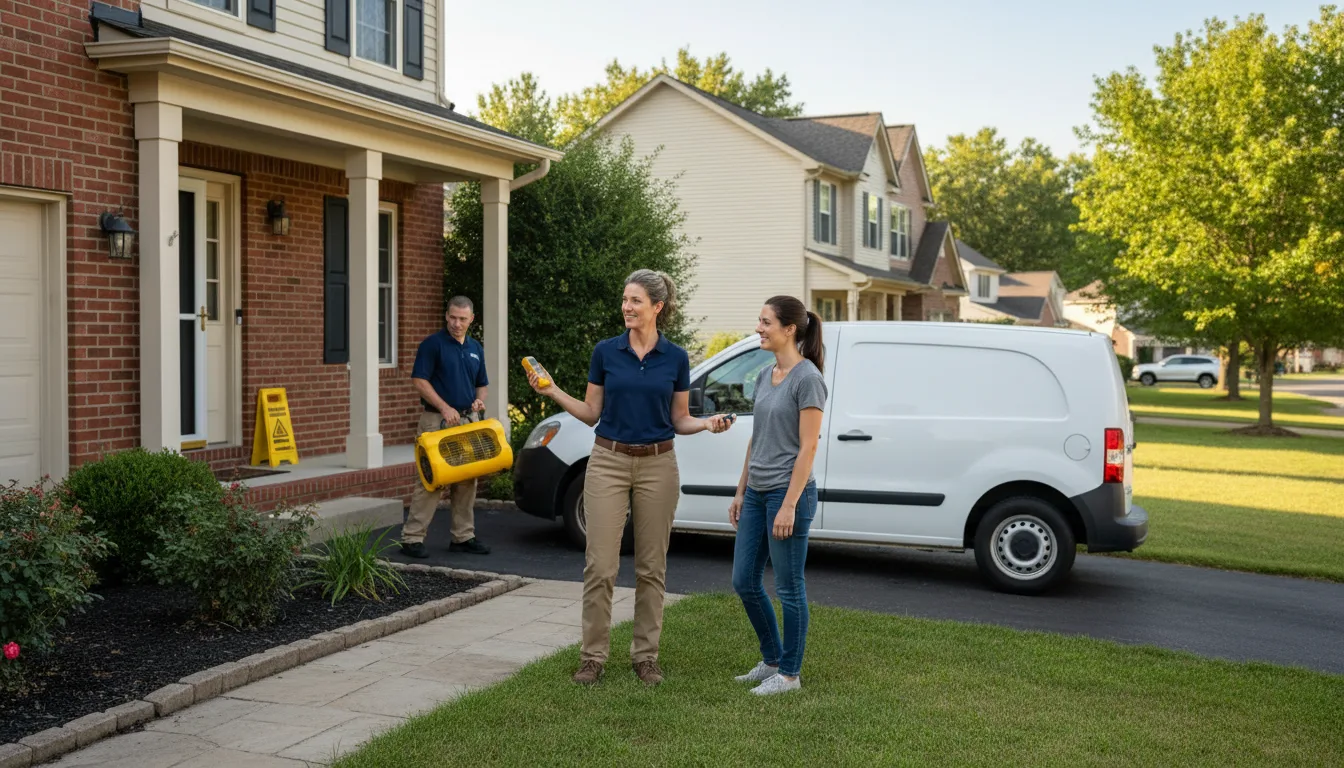 Residential water damage restoration in New Cumberland, WV
